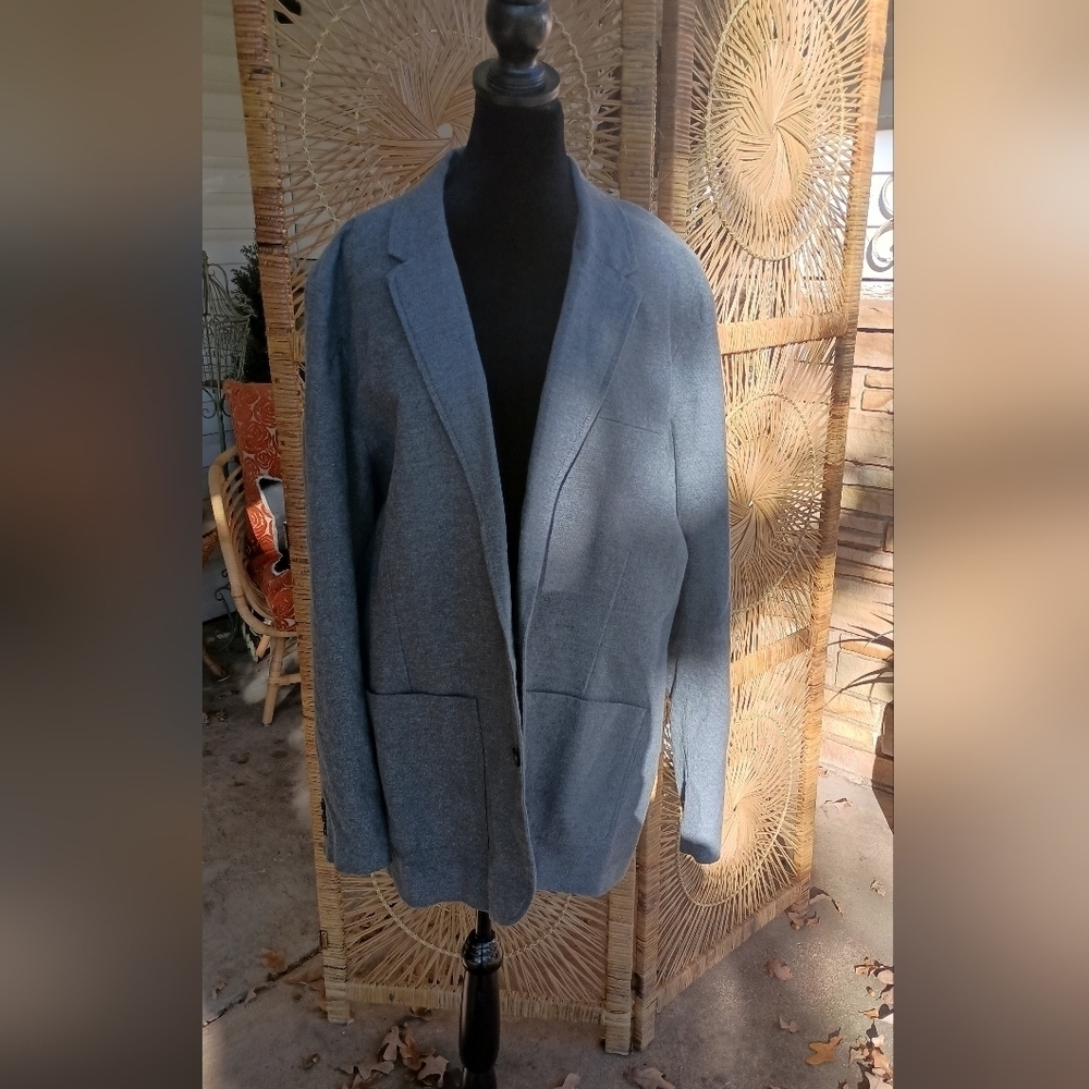 NWT Gap Gray Cotton Blazer_XXL
